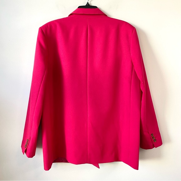 ASOS Design Boxy‎ Double Breasted Blazer Jacket Fuchsia US 12 - Picture 7 of 10